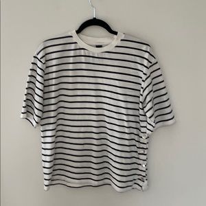 Topshop black and white striped shirt.